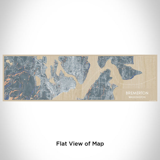 Flat View of Map Custom Bremerton Washington Map Enamel Mug in Afternoon