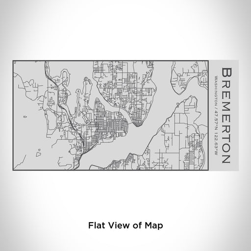 Rendered View of Bremerton Washington Map Engraving on 17oz Stainless Steel Insulated Cola Bottle