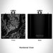 Rendered View of Bremerton Washington Map Engraving on 6oz Stainless Steel Flask in Black