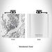 Rendered View of Bremerton Washington Map Engraving on 6oz Stainless Steel Flask in White