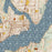 Bremerton Washington Map Print in Woodblock Style Zoomed In Close Up Showing Details