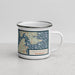 Right View Custom Bremerton Washington Map Enamel Mug in Woodblock