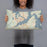 Person holding 20x12 Custom Bremerton Washington Map Throw Pillow in Woodblock