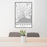 24x36 Bridgeport Connecticut Map Print Portrait Orientation in Classic Style Behind 2 Chairs Table and Potted Plant