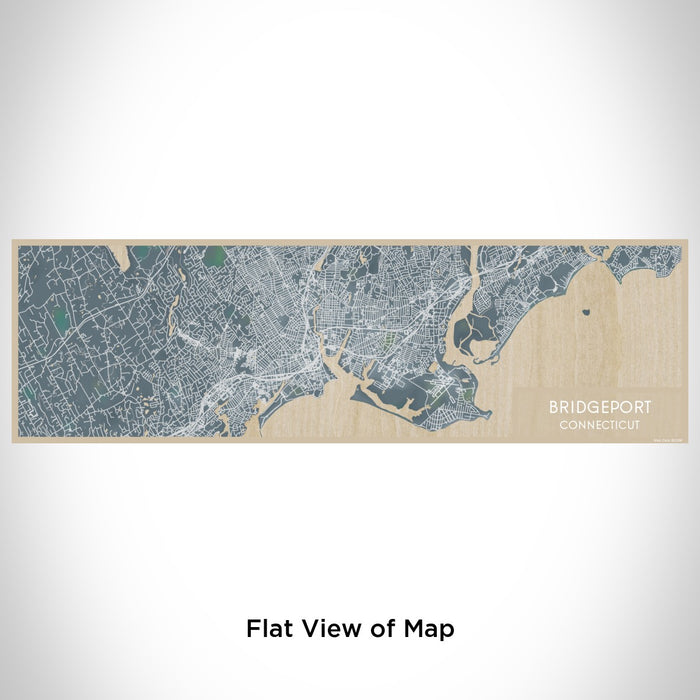 Flat View of Map Custom Bridgeport Connecticut Map Enamel Mug in Afternoon