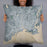 Person holding 22x22 Custom Bridgeport Connecticut Map Throw Pillow in Afternoon
