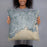 Person holding 18x18 Custom Bridgeport Connecticut Map Throw Pillow in Afternoon