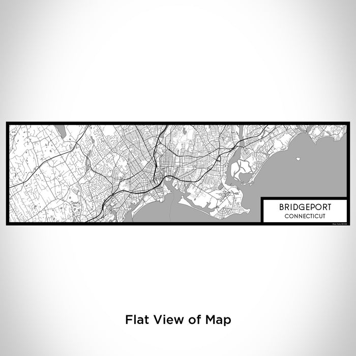 Flat View of Map Custom Bridgeport Connecticut Map Enamel Mug in Classic