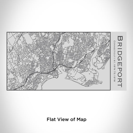Rendered View of Bridgeport Connecticut Map Engraving on 17oz Stainless Steel Insulated Cola Bottle