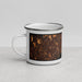 Left View Custom Bridgeport Connecticut Map Enamel Mug in Ember