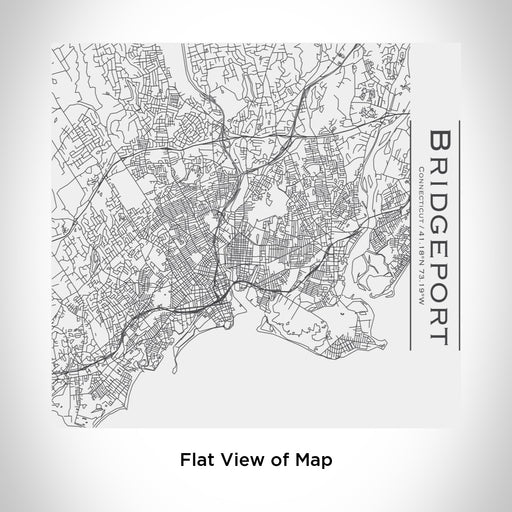 Rendered View of Bridgeport Connecticut Map Engraving on 17oz Stainless Steel Insulated Tumbler in White