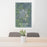 24x36 Brookings South Dakota Map Print Portrait Orientation in Afternoon Style Behind 2 Chairs Table and Potted Plant