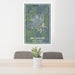 24x36 Brookings South Dakota Map Print Portrait Orientation in Afternoon Style Behind 2 Chairs Table and Potted Plant