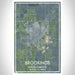 Brookings South Dakota Map Print Portrait Orientation in Afternoon Style With Shaded Background