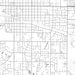 Brookings South Dakota Map Print in Classic Style Zoomed In Close Up Showing Details