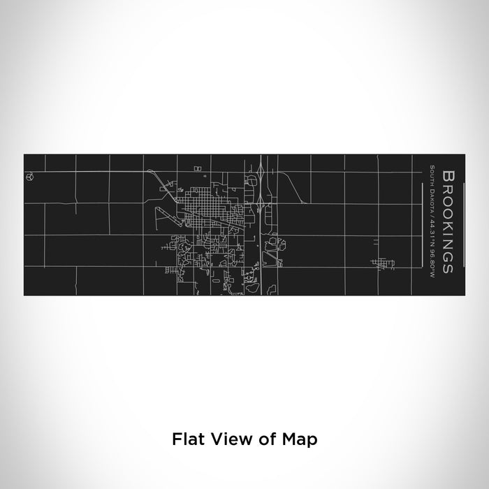 Rendered View of Brookings South Dakota Map Engraving on 10oz Stainless Steel Insulated Cup with Sliding Lid in Black