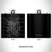 Rendered View of Brookings South Dakota Map Engraving on 6oz Stainless Steel Flask in Black