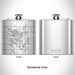 Rendered View of Brookings South Dakota Map Engraving on 6oz Stainless Steel Flask