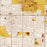 Brookings South Dakota Map Print in Woodblock Style Zoomed In Close Up Showing Details