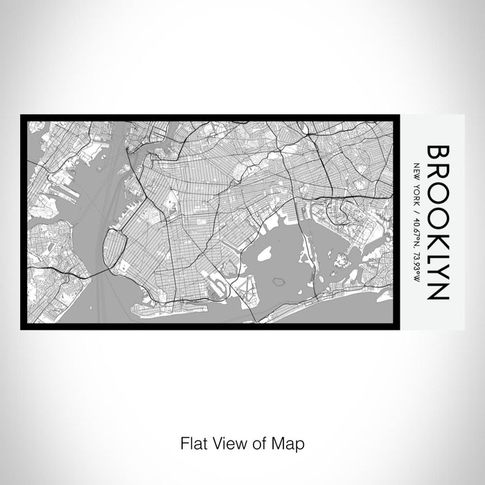 Rendered View of Brooklyn New York Map on 17oz Stainless Steel Insulated Bottle with printed classic style map