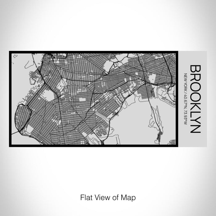 Rendered View of Brooklyn New York Map on 17oz Stainless Steel Insulated Cola Bottle in Stainless