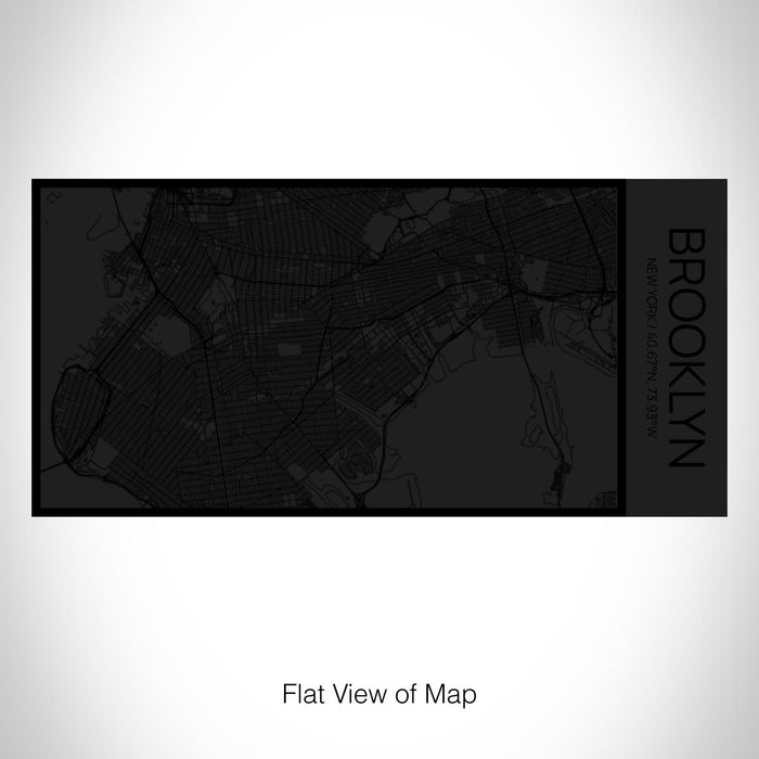 Rendered View of Brooklyn New York Map on 17oz Stainless Steel Insulated Cola Bottle in Stainless in Matte Black