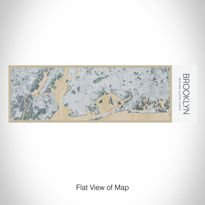 Rendered View of Brooklyn New York Map on 10oz Stainless Steel Insulated Cup in Afternoon with Sliding Lid