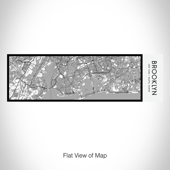 Rendered View of Brooklyn New York Map on 10oz Stainless Steel Insulated Cup in Classic with Sliding Lid