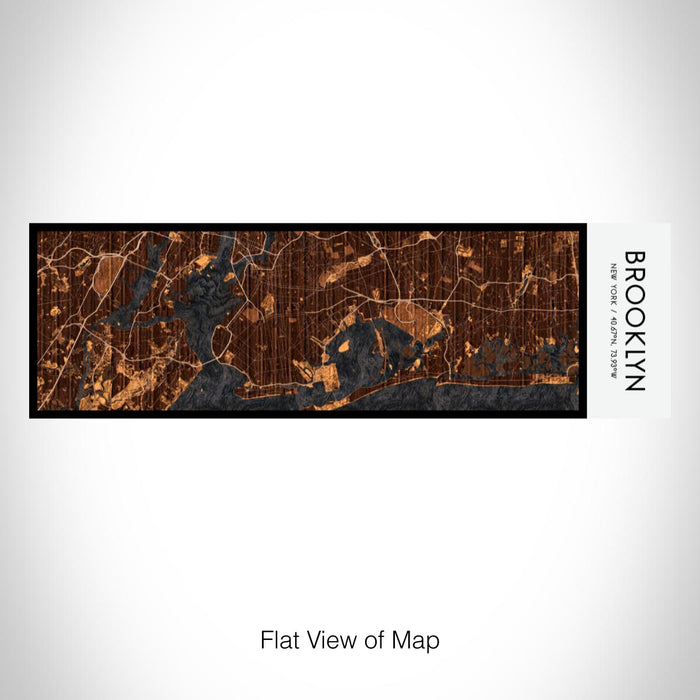 Rendered View of Brooklyn New York Map on 10oz Stainless Steel Insulated Cup in Ember with Sliding Lid