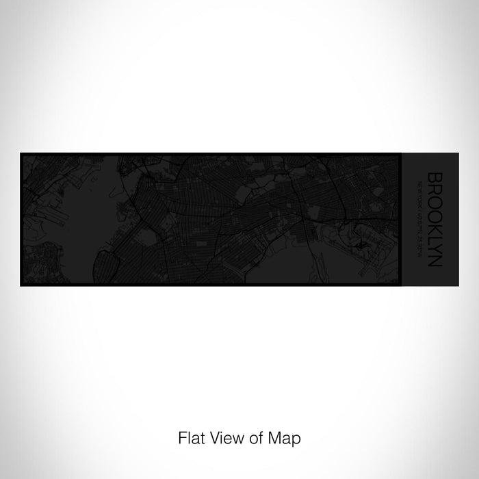 Rendered View of Brooklyn New York Map on 10oz Stainless Steel Insulated Cup in Matte Black with Sliding Lid