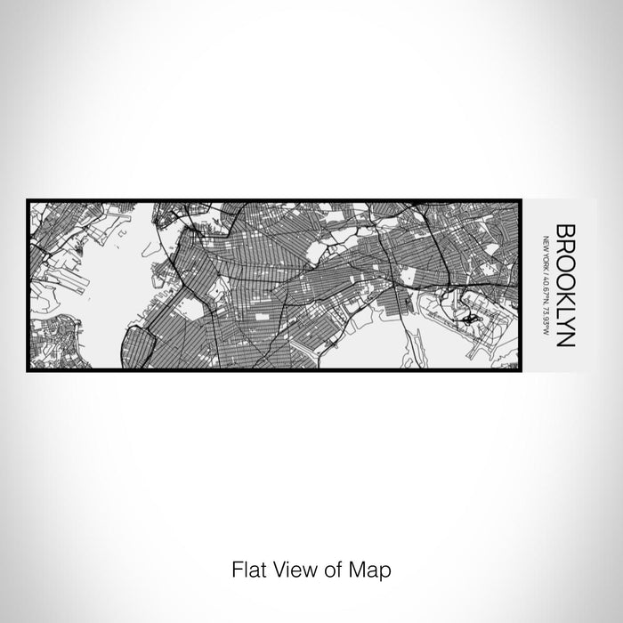 Rendered View of Brooklyn New York Map on 10oz Stainless Steel Insulated Cup in Matte White with Sliding Lid