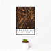 12x18 Brookville Pennsylvania Map Print Portrait Orientation in Ember Style With Small Cactus Plant in White Planter