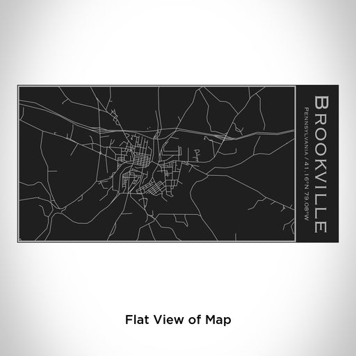 Rendered View of Brookville Pennsylvania Map Engraving on 17oz Stainless Steel Insulated Cola Bottle in Black