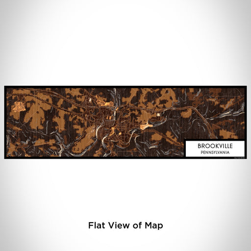 Flat View of Map Custom Brookville Pennsylvania Map Enamel Mug in Ember