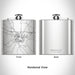 Rendered View of Brookville Pennsylvania Map Engraving on 6oz Stainless Steel Flask