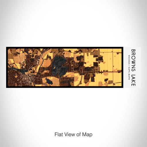 Rendered View of Browns Lake Wisconsin Map on 10oz Stainless Steel Insulated Cup in Ember with Sliding Lid