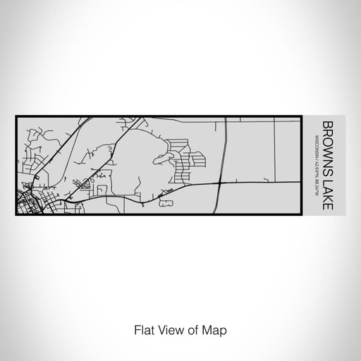 Rendered View of Browns Lake Wisconsin Map on 10oz Stainless Steel Insulated Cup with Sipping Lid