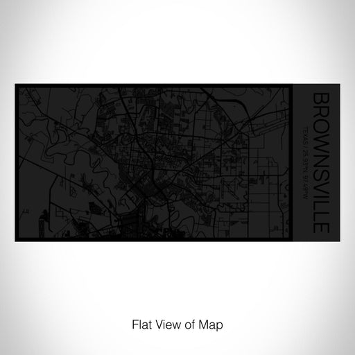 Rendered View of Brownsville Texas Map on 17oz Stainless Steel Insulated Cola Bottle in Stainless in Matte Black