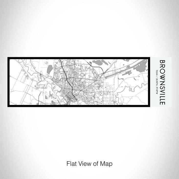 Rendered View of Brownsville Texas Map on 10oz Stainless Steel Insulated Cup in Classic with Sliding Lid
