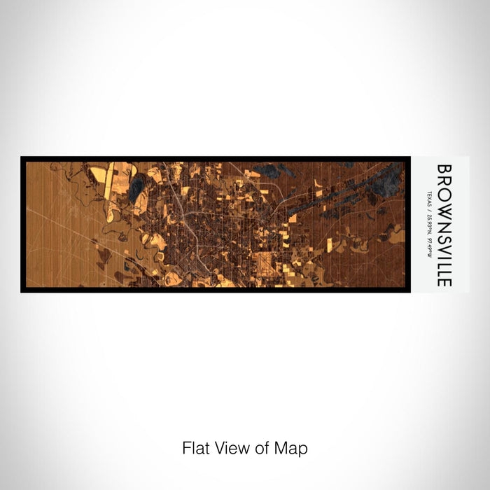 Rendered View of Brownsville Texas Map on 10oz Stainless Steel Insulated Cup in Ember with Sliding Lid