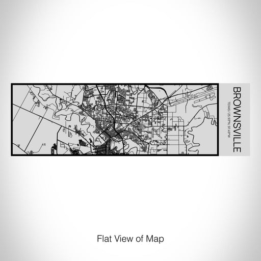Rendered View of Brownsville Texas Map on 10oz Stainless Steel Insulated Cup with Sipping Lid