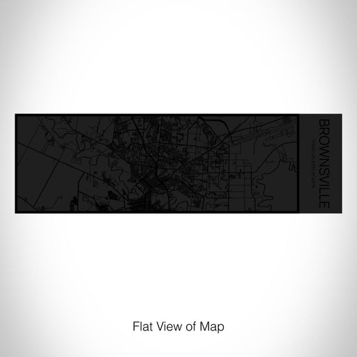Rendered View of Brownsville Texas Map on 10oz Stainless Steel Insulated Cup in Matte Black with Sliding Lid