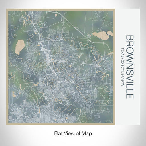 Rendered View of Brownsville Texas Map on 17oz Stainless Steel Insulated Tumbler in Afternoon Map Style