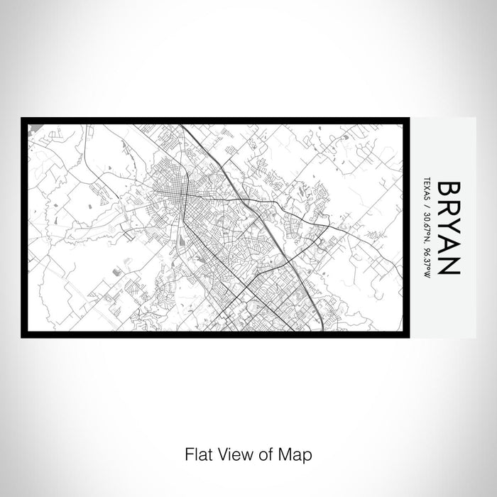 Rendered View of Bryan Texas Map on 17oz Stainless Steel Insulated Bottle with printed classic style map