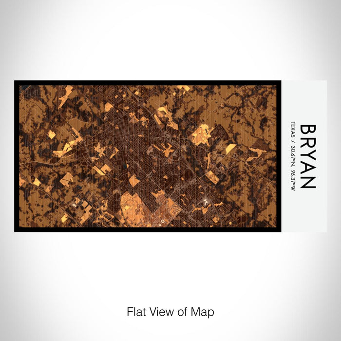 Rendered View of Bryan Texas Map on 17oz Stainless Steel Insulated Bottle with printed ember style map