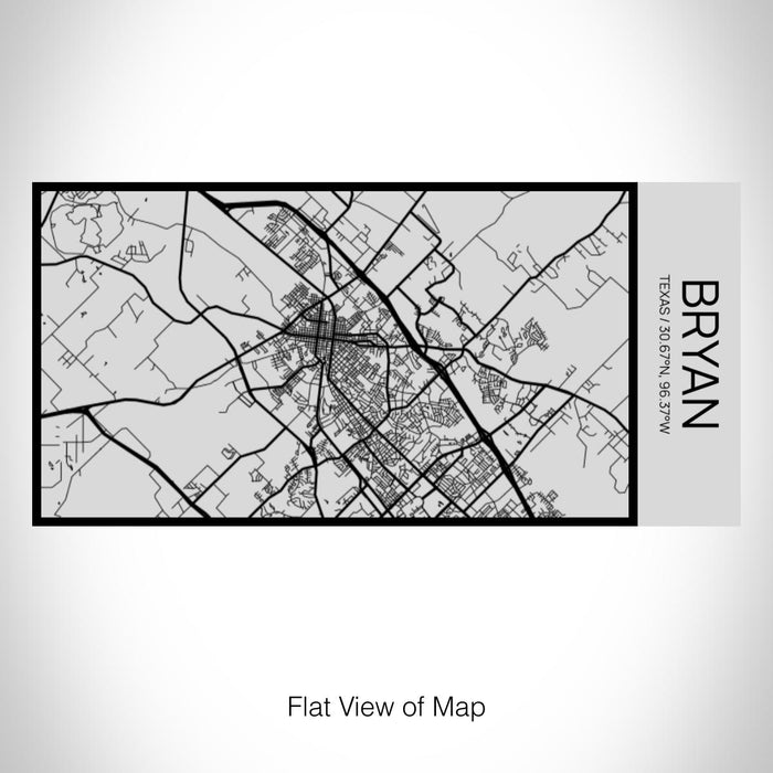 Rendered View of Bryan Texas Map on 17oz Stainless Steel Insulated Cola Bottle in Stainless