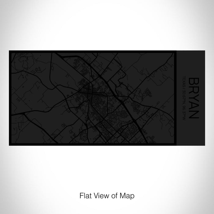 Rendered View of Bryan Texas Map on 17oz Stainless Steel Insulated Cola Bottle in Stainless in Matte Black