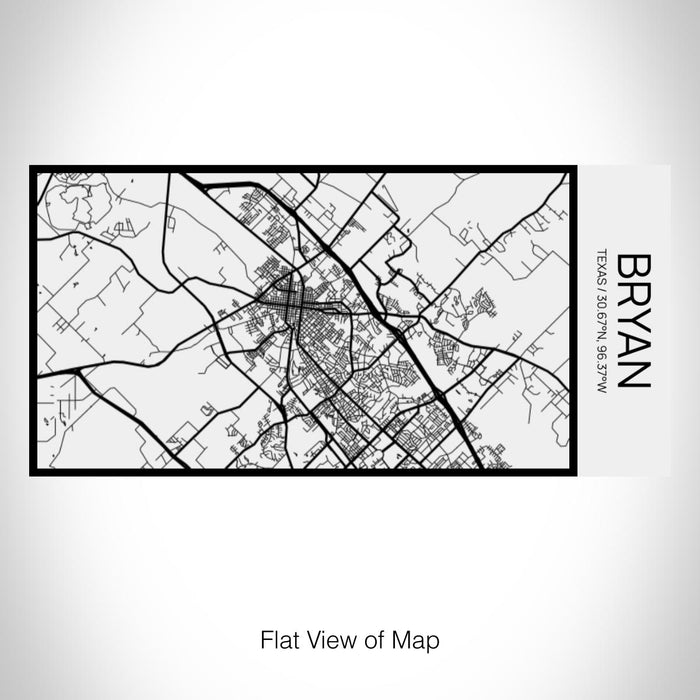 Rendered View of Bryan Texas Map on 17oz Stainless Steel Insulated Cola Bottle in Stainless in Matte White