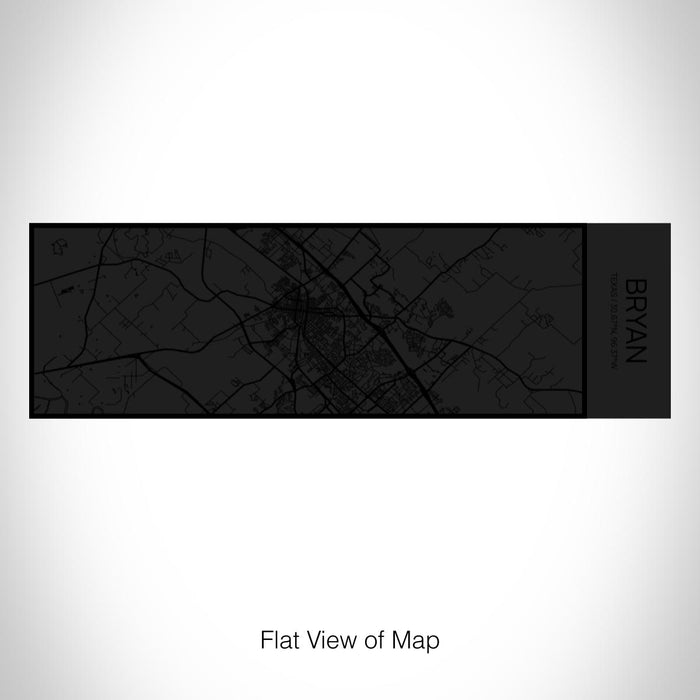 Rendered View of Bryan Texas Map on 10oz Stainless Steel Insulated Cup in Matte Black with Sliding Lid