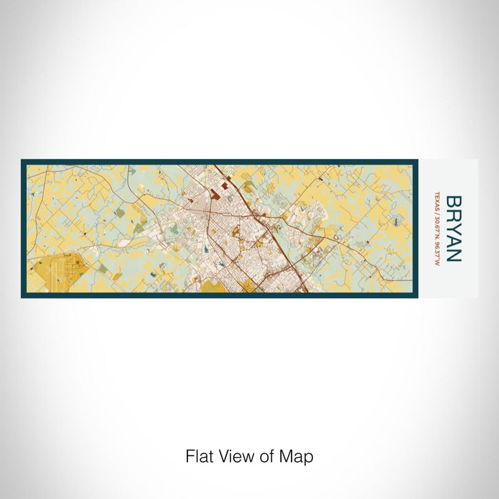 Rendered View of Bryan Texas Map on 10oz Stainless Steel Insulated Cup in Woodblock with Sliding Lid